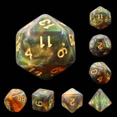 Nightingale Dizzy HD Polyhedral 7 Dice Set